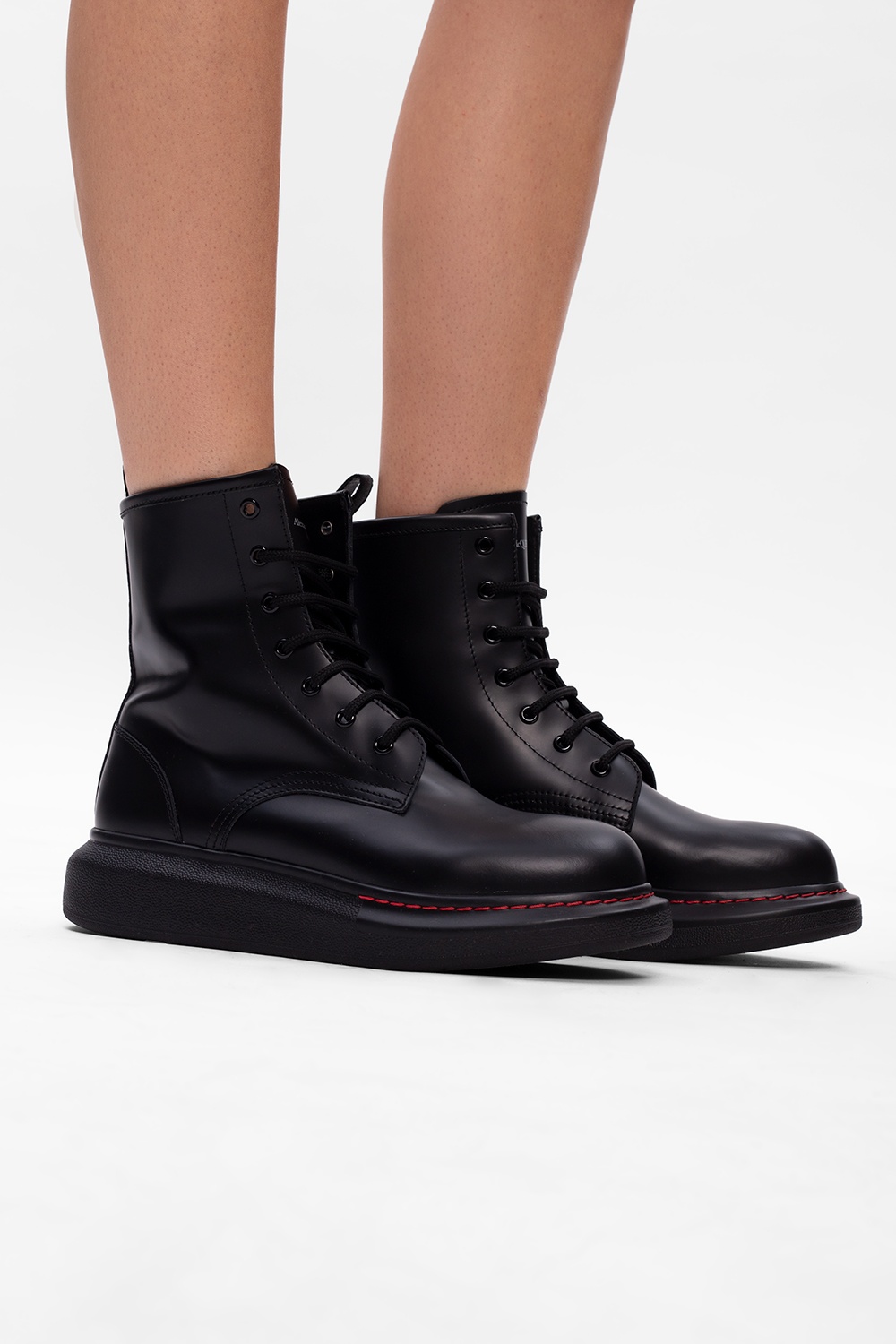 alexander mcqueen lace up ankle boots